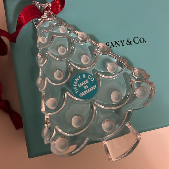 100% Authentic Tiffany&Co Crystal Christmas Tree Ornament -...